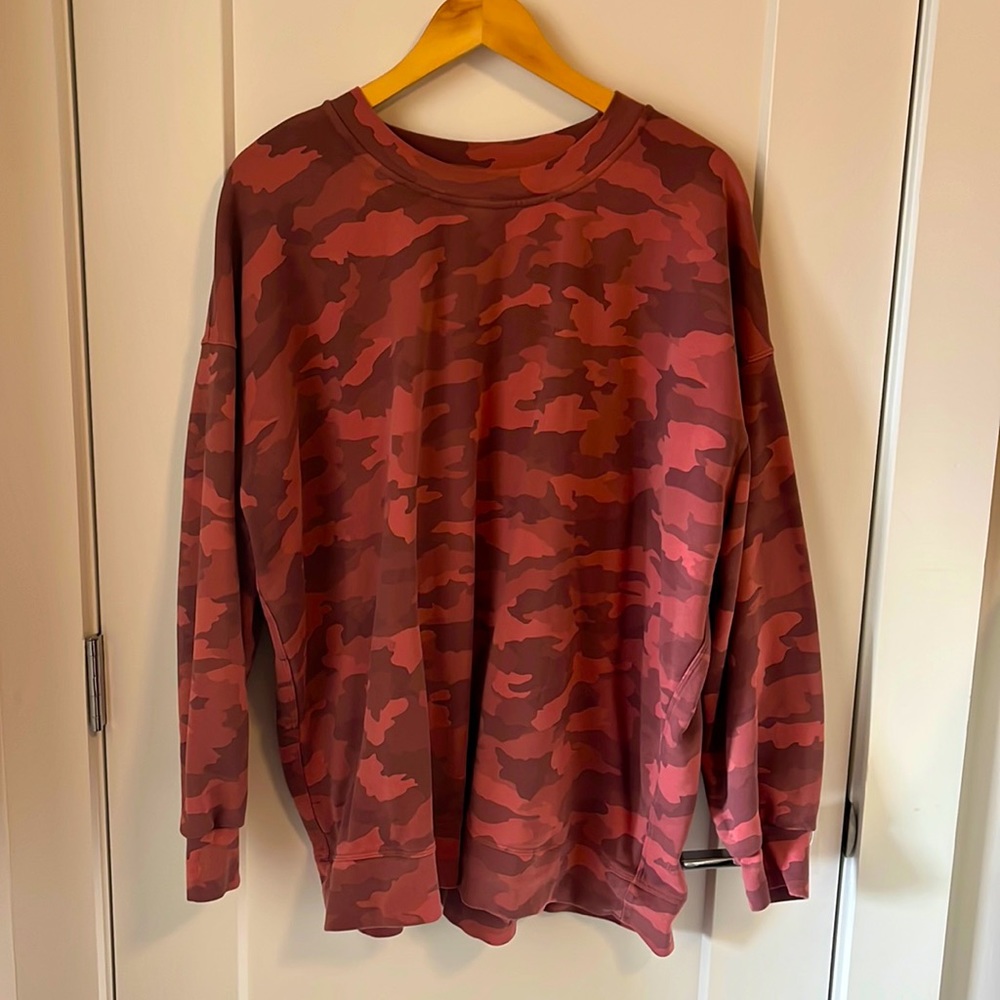 Lululemon oversized camo sweatshirt size 14